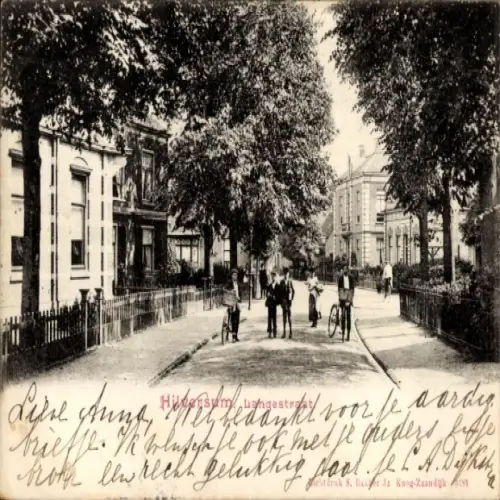 Ak Hilversum Nordholland Niederlande, Langestraat