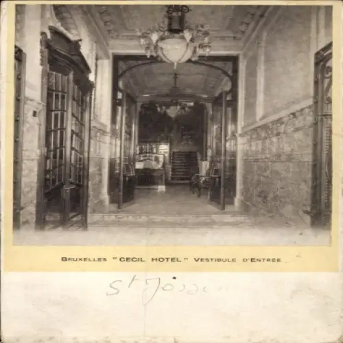 CPA Bruxelles Bruxelles, Cecil Hotel, Vestibule