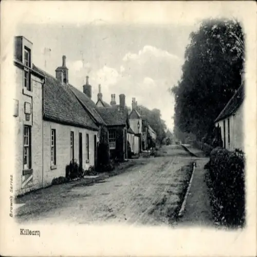 Ak Killearn Schottland, Straßenpartie