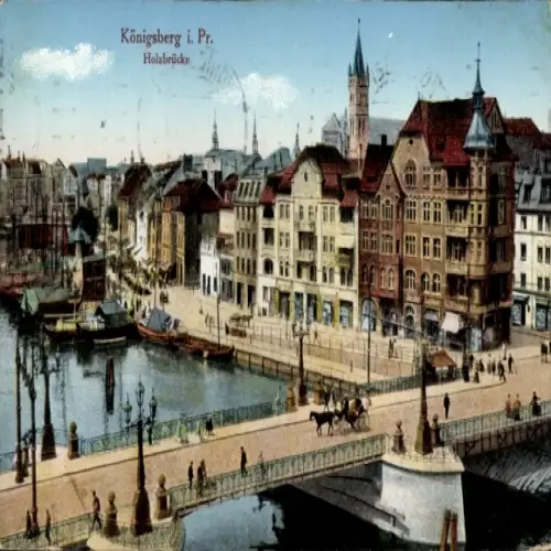 Ak Kaliningrad Königsberg Ostpreußen, Holzbrücke