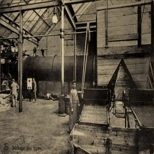CPA Bruxelles Bruxelles, Union Allumettière, Séchage des tiges