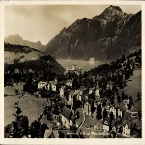 Ak Morschach Kt Schwyz Schweiz, Panorama, Vierwaldstättersee
