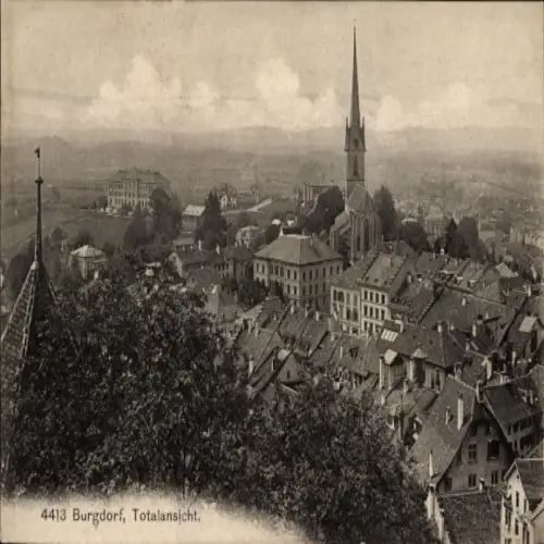 Ak Burgdorf Kanton Bern, Gesamtansicht