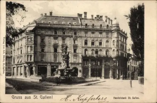 Ak Sankt Gallen Stadt Schweiz, Handelsbank St. Gallen