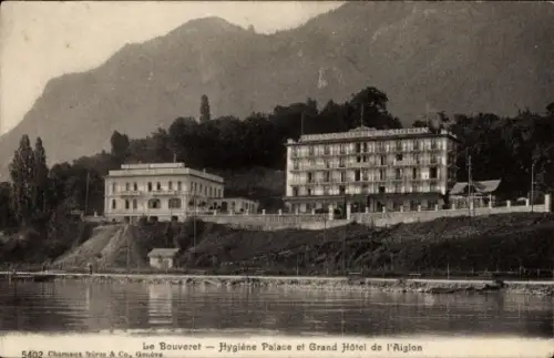 CPA Le Bouveret, canton du Valais, Hygiène Palace et Grand Hôtel de l'Aiglon
