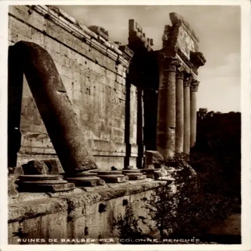 Ak Baalbek Libanon, Ruinen von  schiefe Säule, antike Ruinen