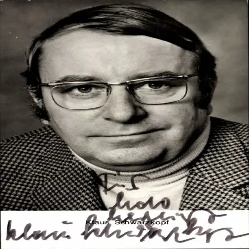 Ak Schauspieler Klaus Schwarzkopf, Portrait, Autogramm