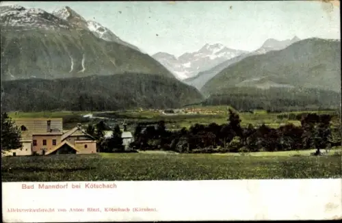 Ak Bad Manndorf Kötschach Mauthen in Kärnten, Gesamtansicht