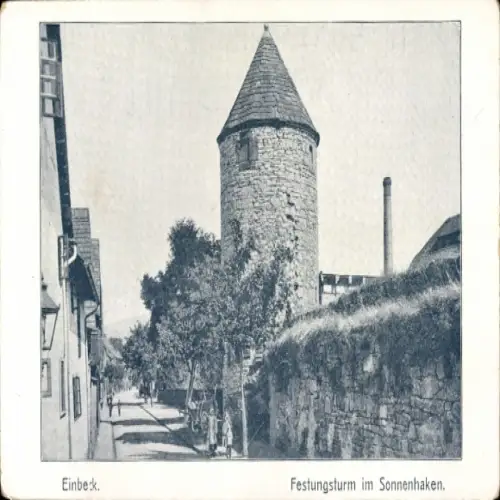Ak Einbeck in Niedersachsen, Festungsturm, Sonnenhaken, Steinmauer, Altstadt