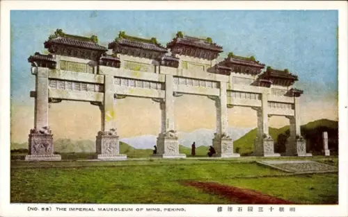 Ak Peiping Beijing Peking China, The Imperial Mausoleum of Ming, Grabstätte