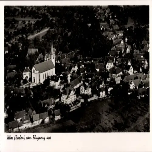Ak Ulm in Baden Renchen Schwarzwald, Fliegeraufnahme