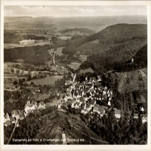 Ak Sternenfels in Württemberg, Luftaufnahme von  Häuser, Landschaft, Wald