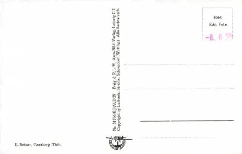 Ak Geraberg in Thüringen, Fliegeraufnahme