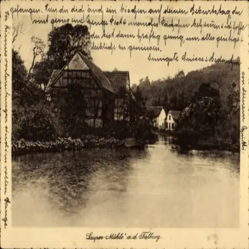 Ak Heiligenhaus in Nordrhein Westfalen, Laupenmühle, Restaurant Talburg, Inh. Gustav Jungholt