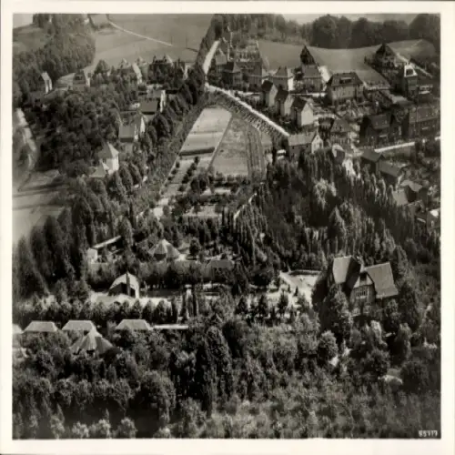 Ak Kettwig Essen im Ruhrgebiet, Stadtwald-Sanatorium Jungborn, Luftbild