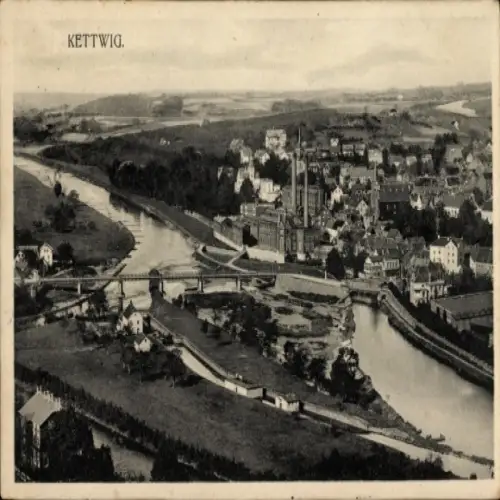 Ak Kettwig Essen im Ruhrgebiet, Panorama
