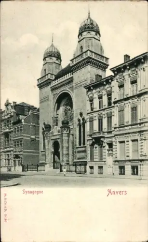 Judaika Ak Anvers Antwerpen Flandern, Synagoge
