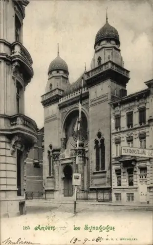 Judaika Ak Anvers Antwerpen Flandern, Synagoge