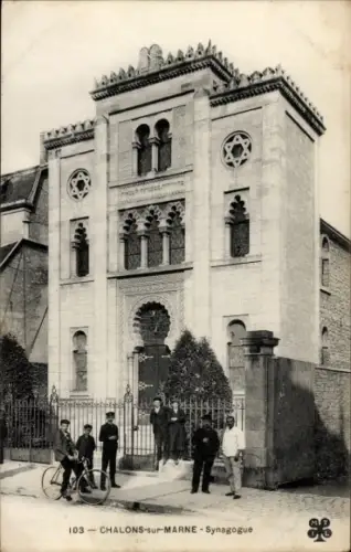 Judaika Ak Chalons sur Marne, Synagoge