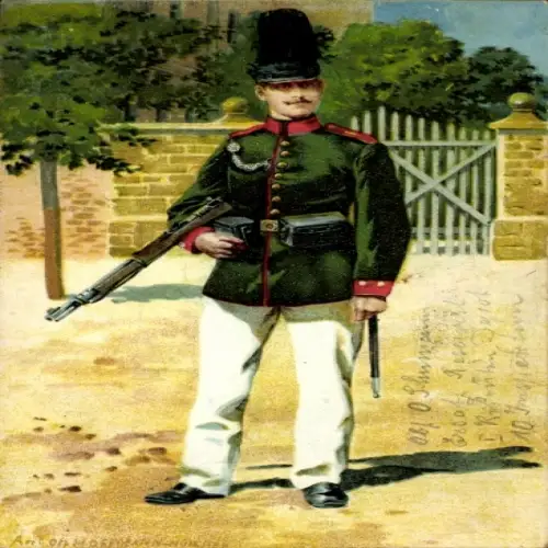 Künstler Ak Hoffmann, Anton, Deutscher Soldat in Uniform