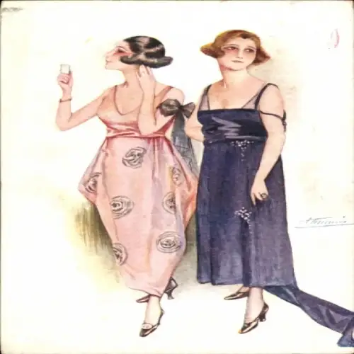 Künstler CPA Meunier, S., Parisiennes a la Mode de 1918