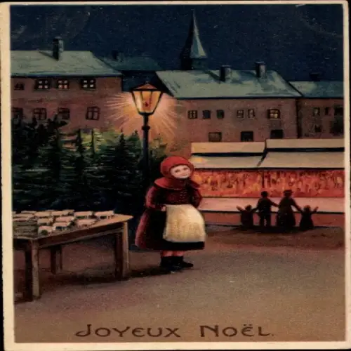 Ak Glückwunsch Weihnachten, Junge Händlerin, Mädchen