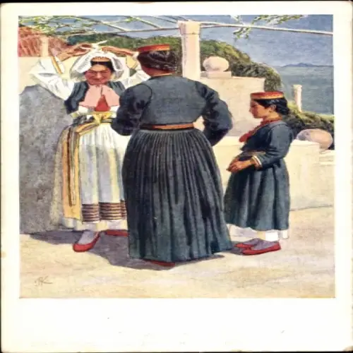 Künstler Ak Kaspar, A., Typen aus der Umgebung von Ragusa