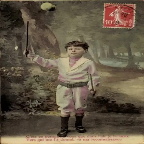 Ak Kleiner Junge mit Diabolo