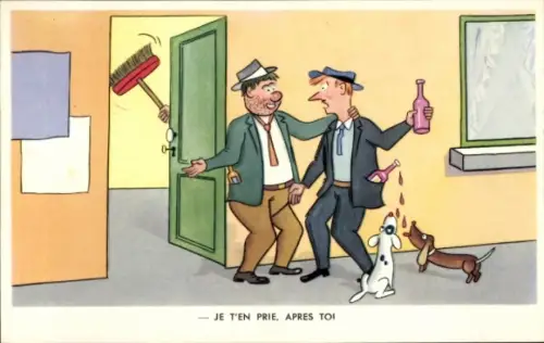 Ak Betrunkene Männer, je t'en Prie, apres toi, Humor