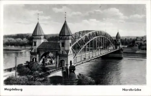 Ak Magdeburg an der Elbe, Nordbrücke