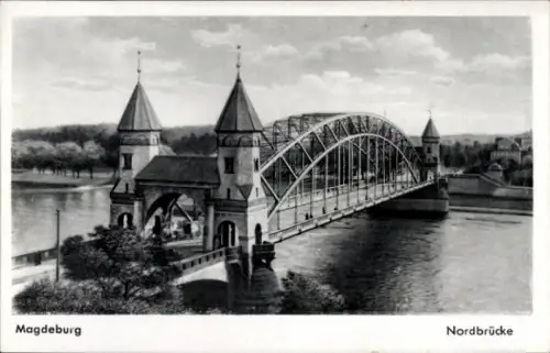 Ak Magdeburg an der Elbe, Nordbrücke