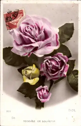 Ak Rosenbouquet, coloriert