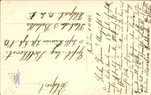 Ak Deutsches Kriegsschiff, Frau winkt zum Abschied