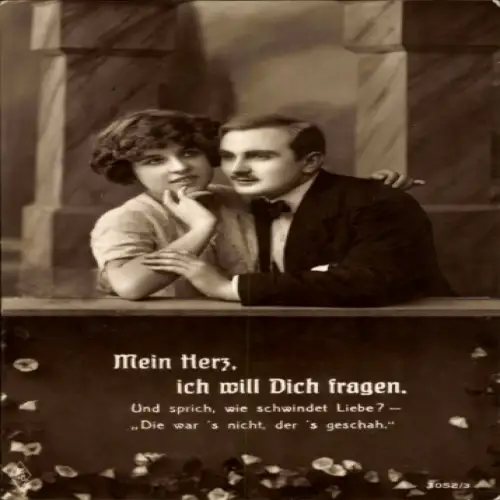 Foto Ak Portrait eines Liebespaares