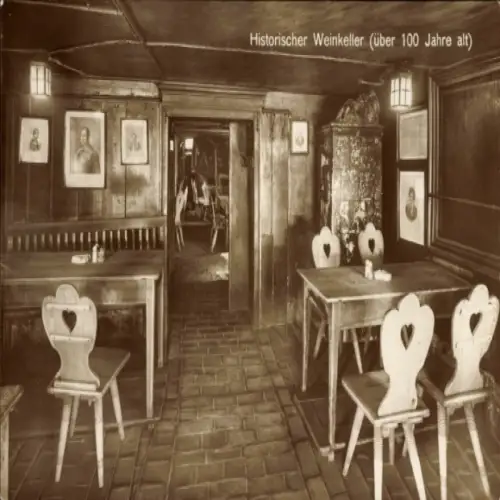 Ak Berlin Mitte, Weinrestaurant Lutter & Wegner, historischer Weinkeller, Charlottenstraße 49