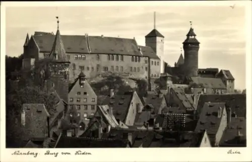 Ak Nürnberg, Burg von Süden gesehen