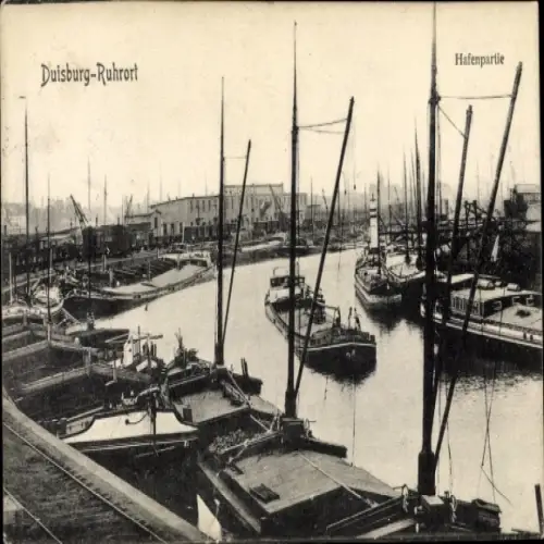 Ak Ruhrort Duisburg im Ruhrgebiet, Hafen