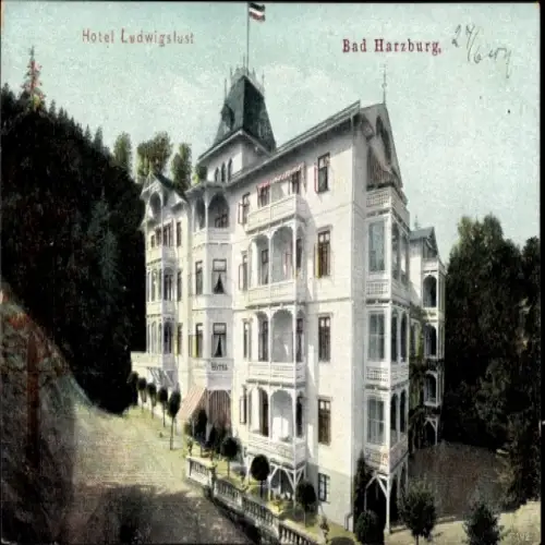 Ak Bad Harzburg Kr. Goslar, Blick auf das Hotel Ludwigslust