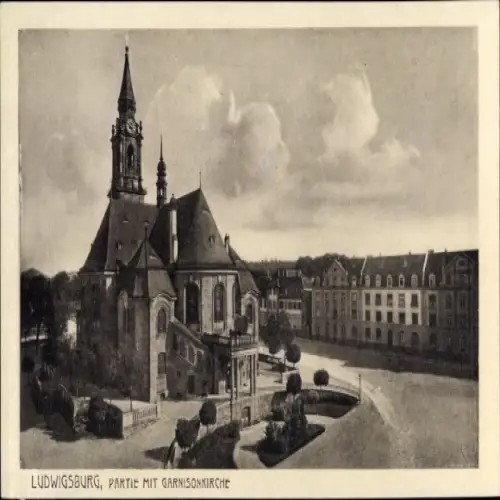 Ak Ludwigsburg in Baden Württemberg, Die Garnisonkirche am Markt