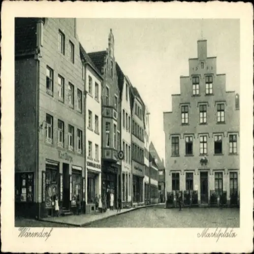 Ak Warendorf in Westfalen, Marktplatz, Geschäft Karl Darpe, Schuhhaus Gesse