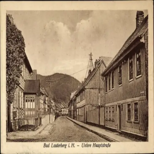 Ak Bad Lauterberg im Harz, Untere Hauptstraße