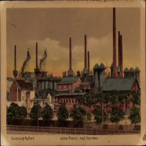 Ak Ruhrort Duisburg im Ruhrgebiet, Fabrik Phoenix