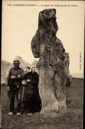 Ak Penthièvre Saint Pierre Quiberon Morbihan, Große Steine
