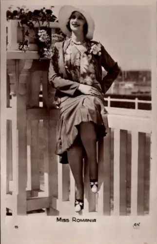 Foto Ak Miss Rumänien, Portrait