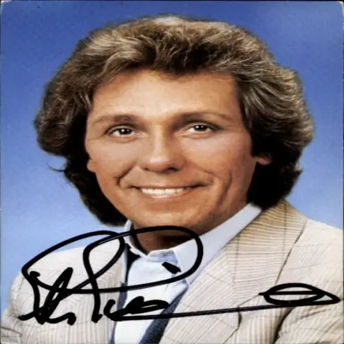 Autogrammkarte Sänger Erik Silvester, Portrait, Autogramm
