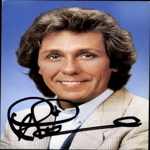 Autogrammkarte Sänger Erik Silvester, Portrait, Autogramm