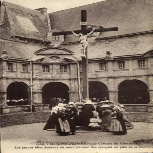 Ak Sainte Anne d'Auray Morbihan, Le Calvaire du Cloitre