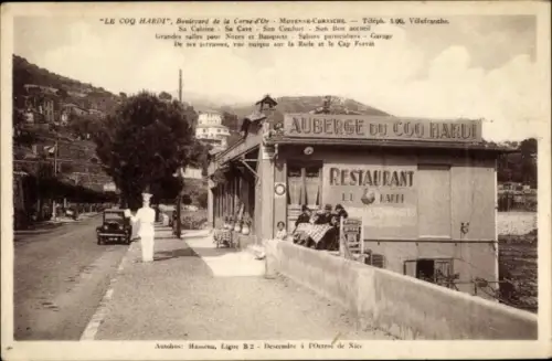 Ak Villefranche sur Mer Alpes Maritimes, Coq Hardi, Restaurant