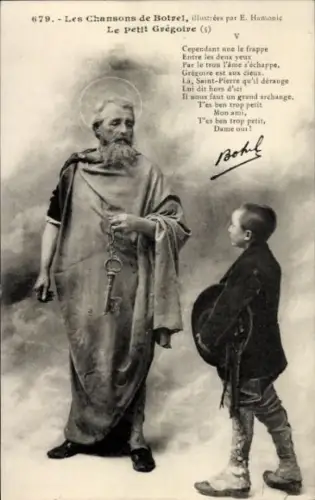 CPA Chansons de Botrel, Le petit Gregoire