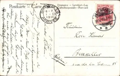 Ak Glückwunsch Neujahr, Trompeter, Fahne, Turm